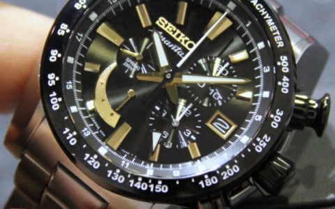 精工安南塔彈簧驅(qū)動器鈦金屬計時碼表GMT限量版手表